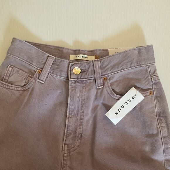 PacSun Women’s High Rise Flare Jeans Purple Size 25 42” Inseam NWT Y2K Retro - Picture 6 of 7